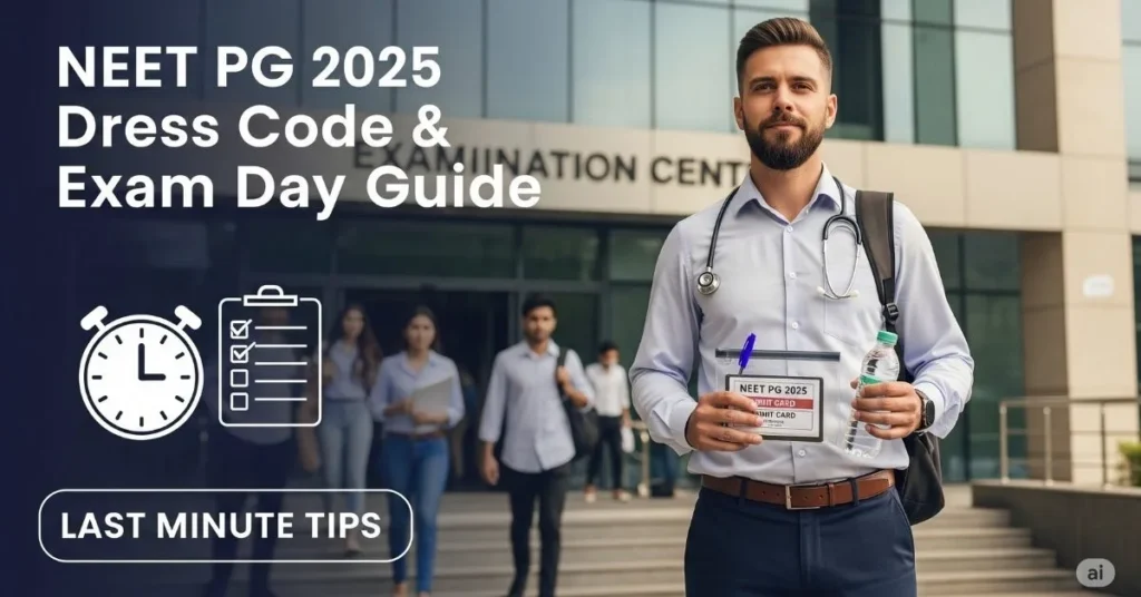 NEET PG 2025 Dress Code & Exam Day Guide: Aaj Ke Liye Last Minute Tips!